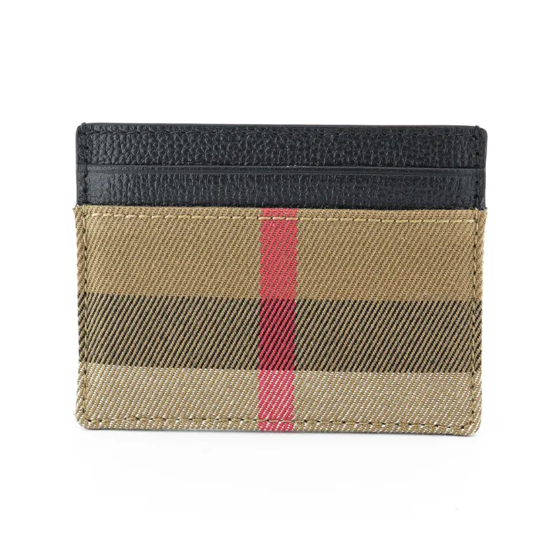 Burberry Leather Card Holder Unisex Black & Brown-0