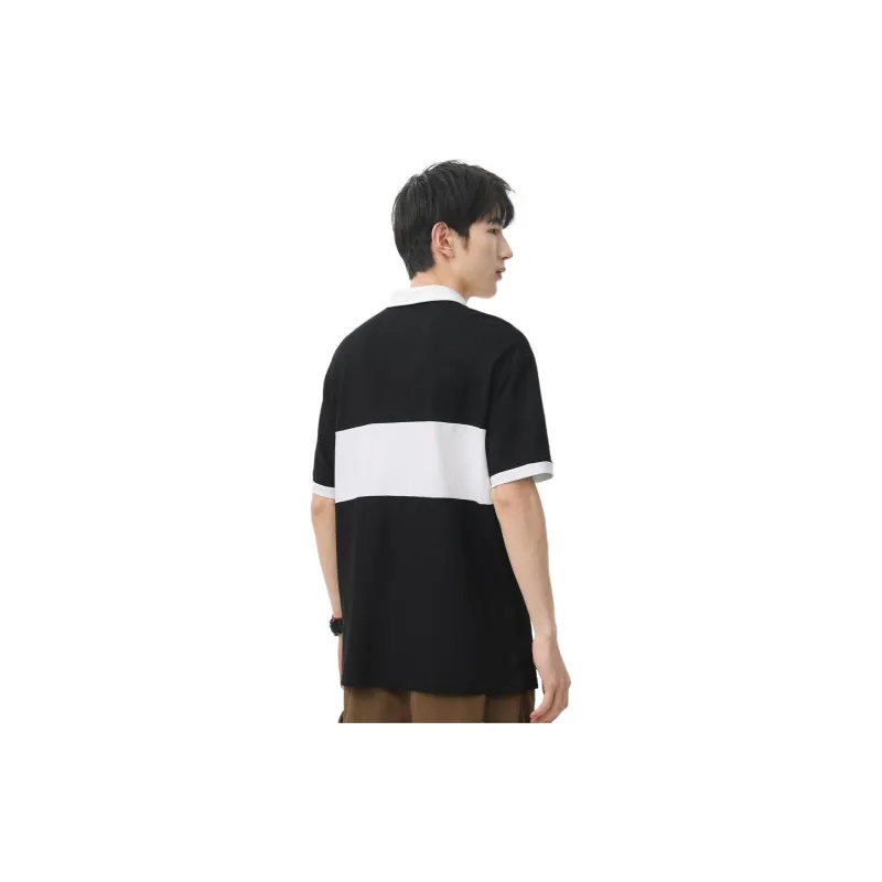 BALENO Multicolor Stripes Lapel Top Casual Fashion Loose Fit T-Shirt Short-Sleeved Business Summer Men's-1