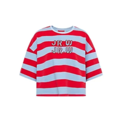 JORYAweekend T-Shirts Women's Red And Blue Stripes