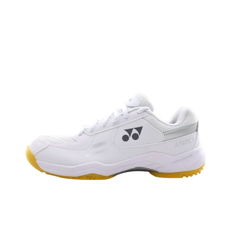 YONEX Power Cushion Coverage Wear-Resistant Cushioning Breathable Low-Top Badminton Shoes Unisex White Silver-0