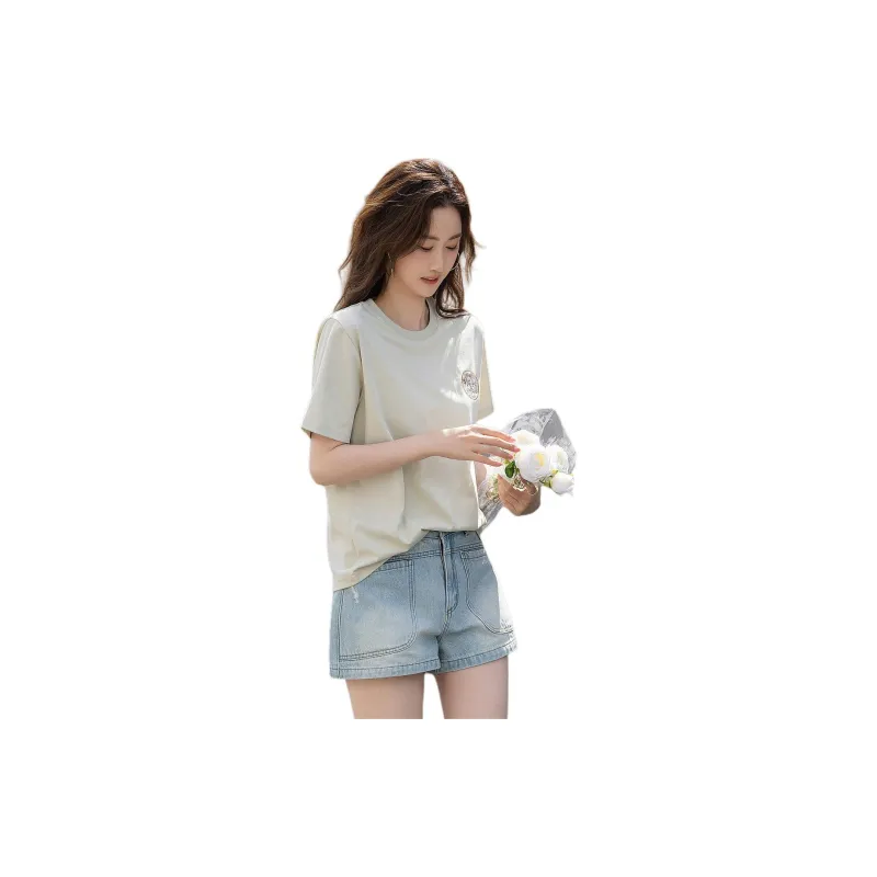 【dme】 T Shirt Women's Light Green-1