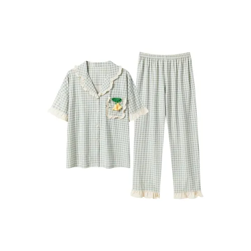 Close fitting Areas Pajama Set Women's Image Color