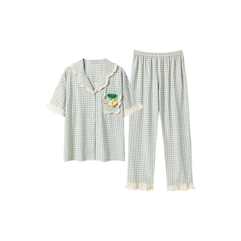 Close fitting Areas Pajama Set Women's Image Color-0