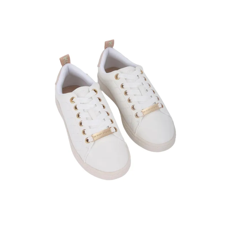 Kurt Geiger London Liza Quilt Skateboard Shoes Women's White-3