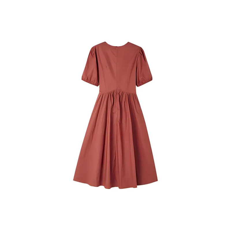 Mt Short Sleeved Dresses Women's Berry Red-1