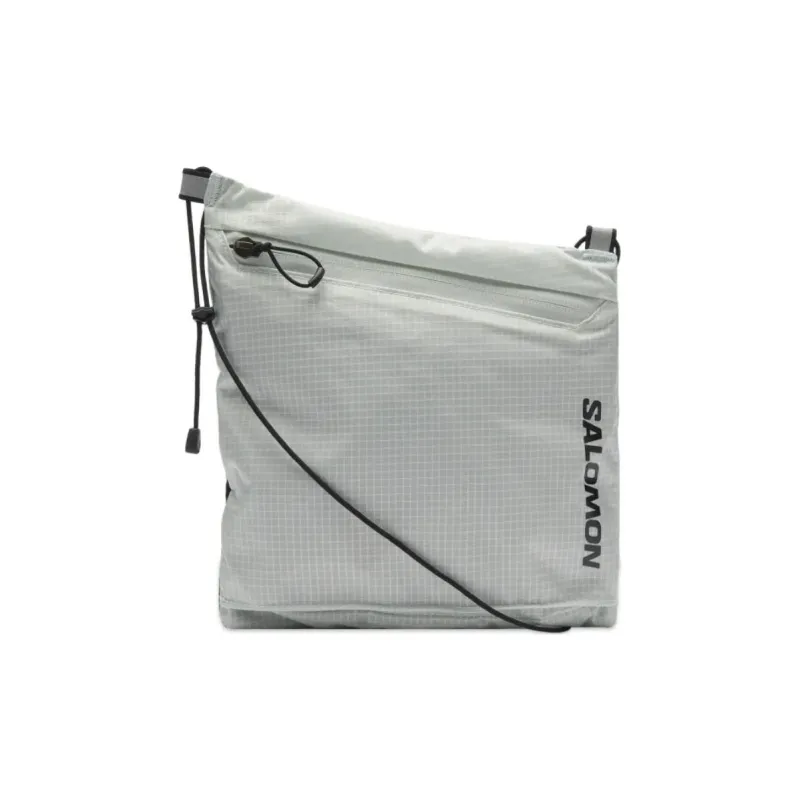 SALOMON Shoulder Bag, Crossbody Bag Nylon Light Gray & Black Men's-2