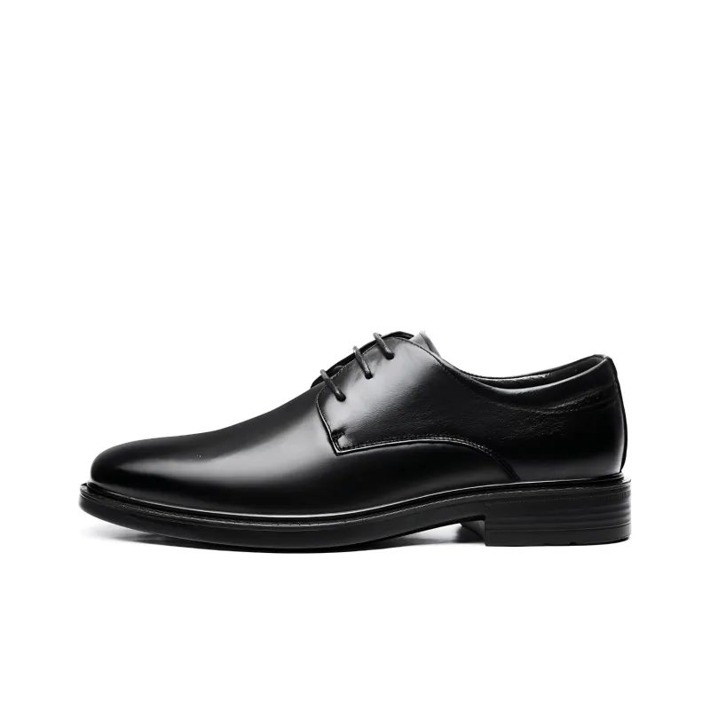 AOKANG Dress Shoes Men Low Top Black-2