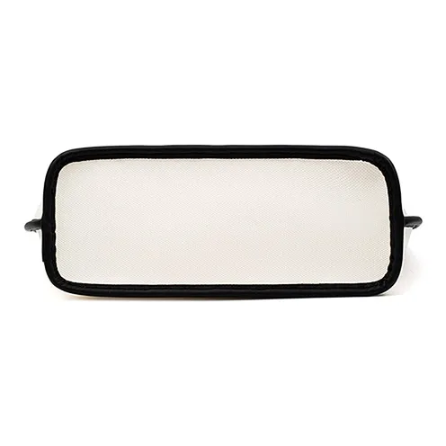 Vigno Canvas Canvas Bag Handbag Shoulder Bag Large Size Women's White & Black White & Apricot-5