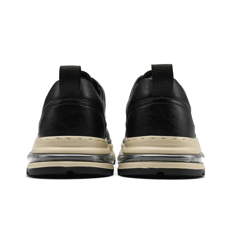 HLA Men's Shoes Vintage Wear-Resistant Versatile Work Boots Low-Top Platform Casual Leather Shoes-3