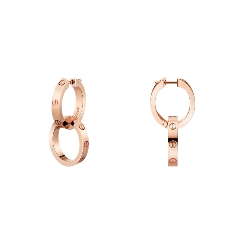 CARTIER 18K Rose Gold Earrings Women's-1