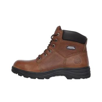 Skechers Relaxed Fit Ankle Boots Low Heel Men's Brown