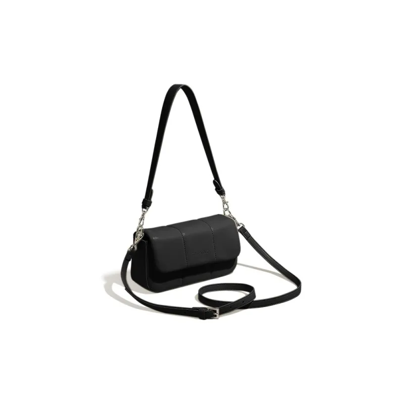 Farmacy Cow Leather Crossbody Bag Shoulder Bag Women's Ecru/Black/Coffee-7