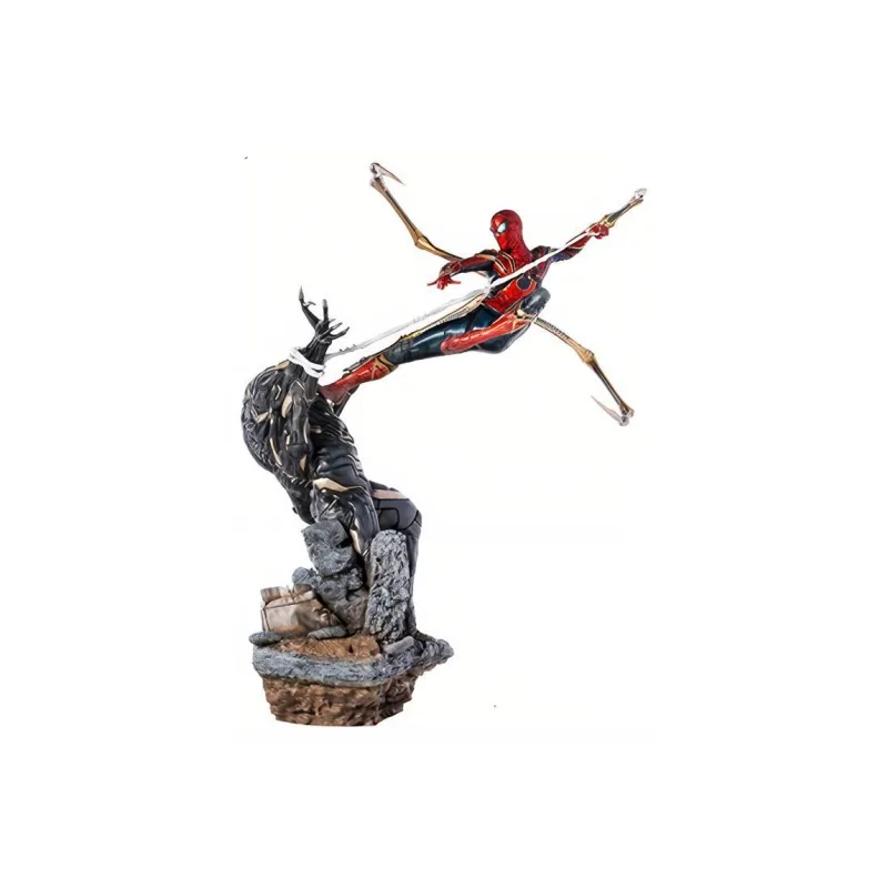 IRONSTUDIOS Spider-Man Brazil Factory 1/10 Avengers 4 Iron Battle Thanos Soldier 36cm Statues-0