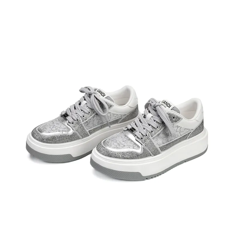 UanDi Cushioned Wear-Resistant Height Increasing Low-Top Skateboard Shoes Women's-1