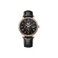 Rose Case Black Dial Black Leather