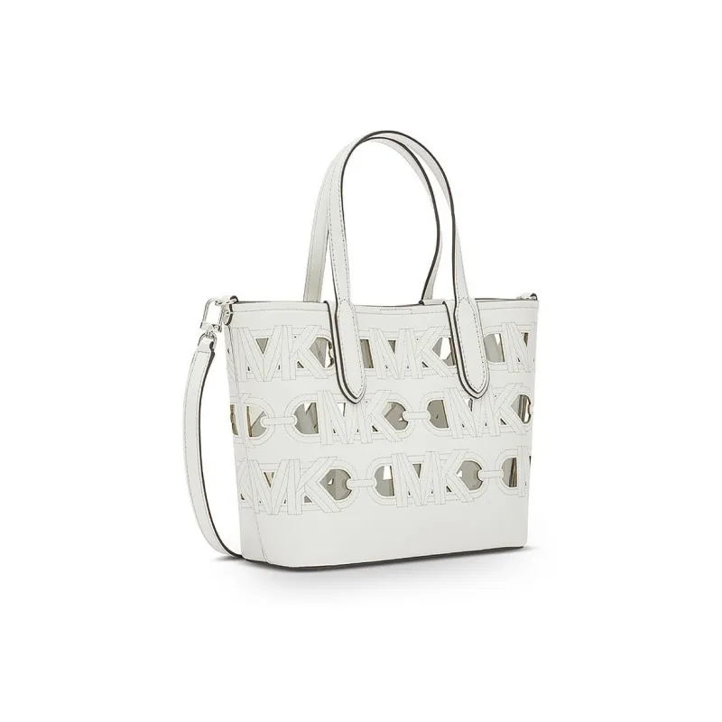 MICHAEL KORS Eliza Series Leather Tote Bag Shopping Bag Handbag Women's Pure White-1