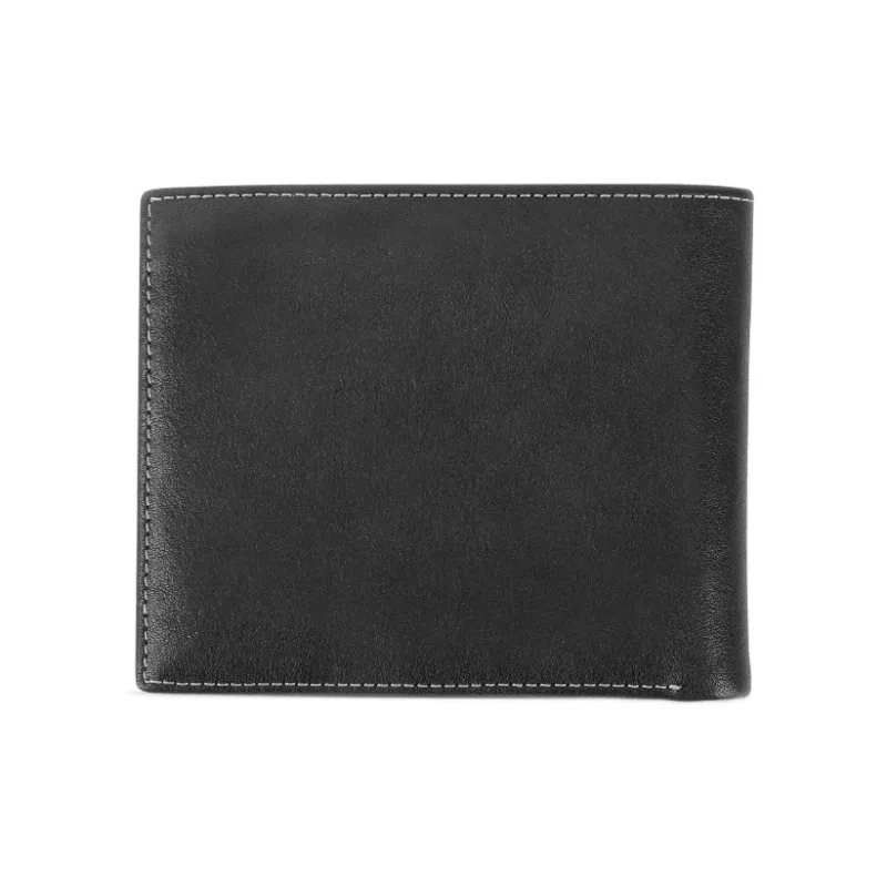 Sharkborough Genuine Leather, Top Grain Cow Leather Wallet, Wallet Regular Men's Black-3