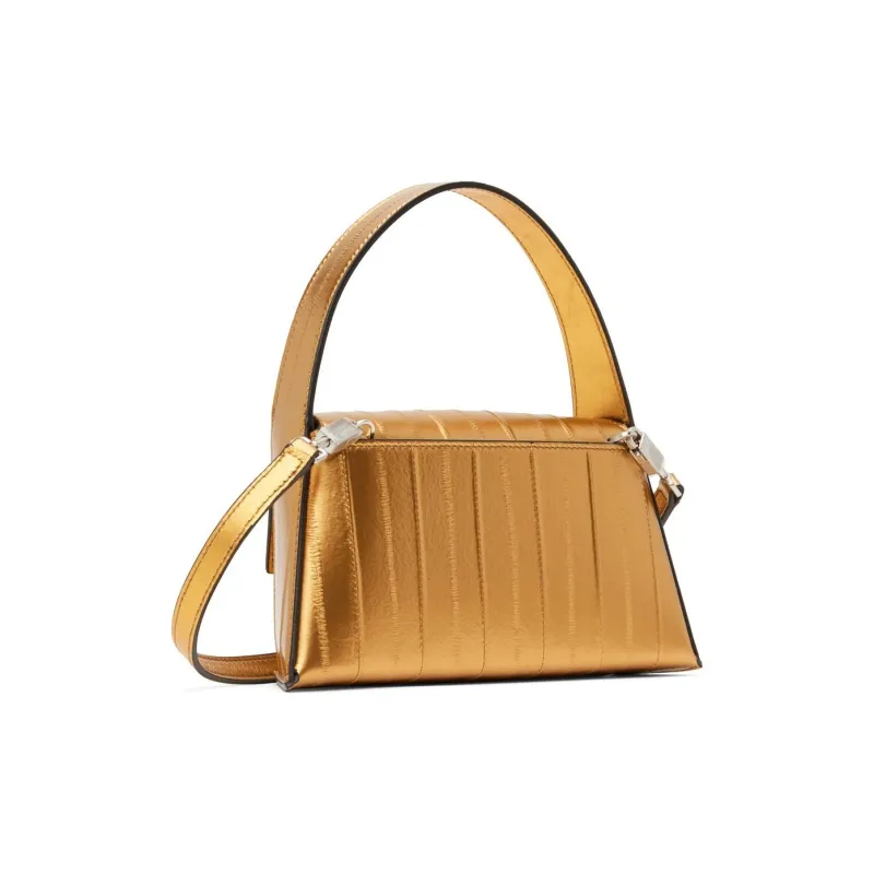 FERRAGAMO Polished Calfskin Shoulder Bag Crossbody Bag Handbag Mini Women's Gold-2