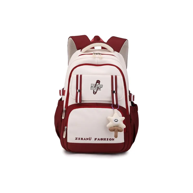 Natural Fish Nylon Backpacks Regular Women's Purple/Black/Brown/Mint Green/Red-11