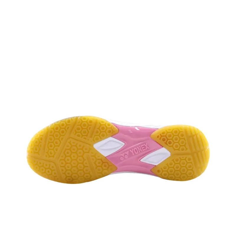 YONEX Power Cushion Coverage Breathable Wear Resistant Cushioning Low Top Badminton Shoes Women's White Pink-4