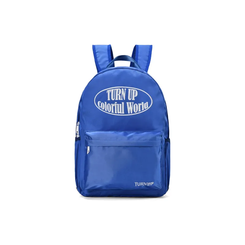 TURN UP Nylon Backpack Unisex Blue-0