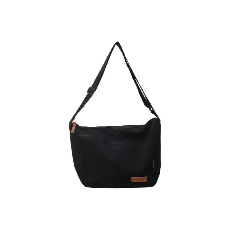 OUZIHUANG Nylon Shoulder Bag Crossbody Bag Regular Unisex Black/Khaki/Green/Ecru/Orange-10