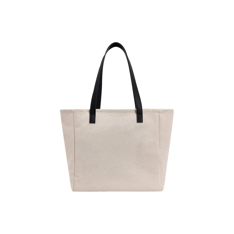 Lee Fabric Tote Shoulder Bag Beach Bag Women's Milk White-2