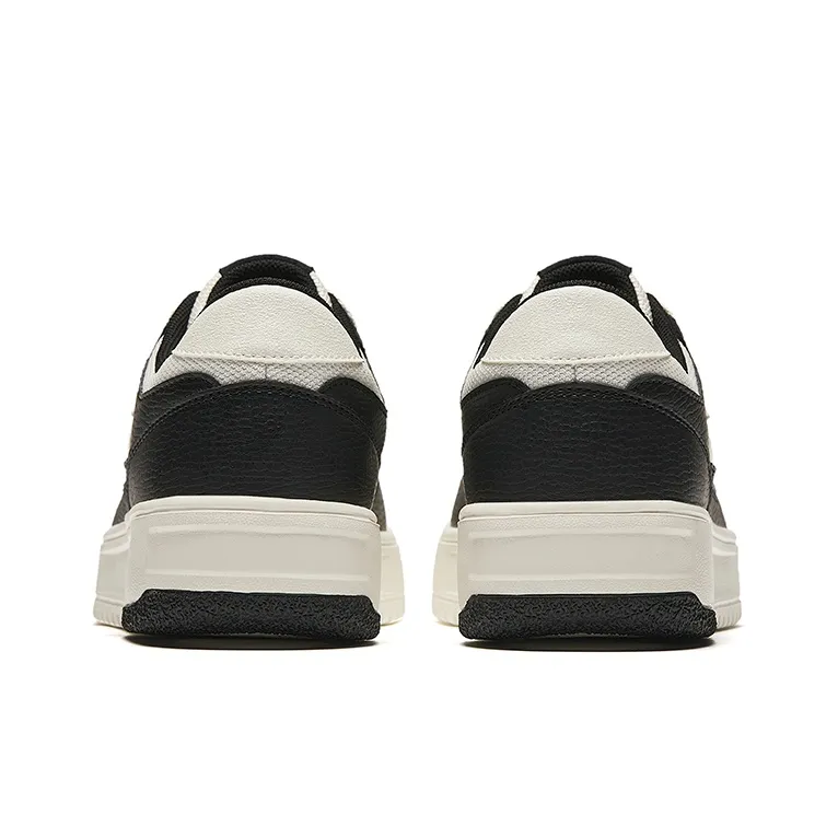 Anta Lightweight White Sneakers Height Increasing Lightweight Low Top Skateboard Shoes Men's Black-3