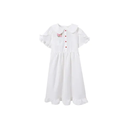 JOSR Short-Sleeved Dresses Women's White