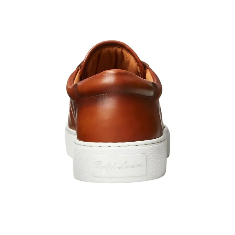 LAUREN RALPH LAUREN Severn Low-Top Skateboard Shoes Men's Tan-4