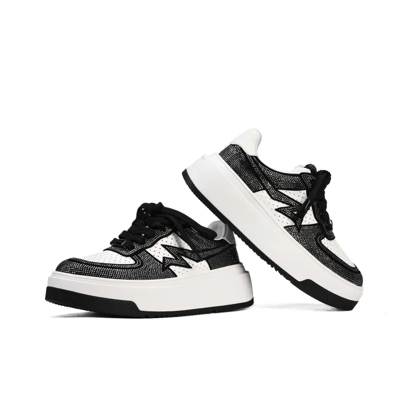 UanDi Cushioned Wear-Resistant Height Increasing Low-Top Skateboard Shoes Women's-19