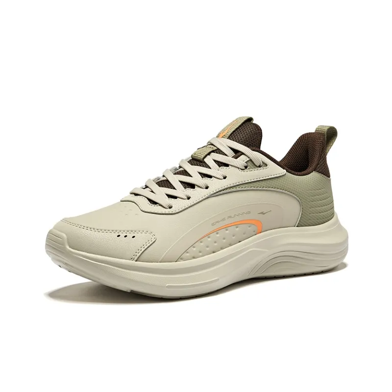 Erke Cushioning Wear-Resistant Low-Top Running Shoes Men's Warm Misty Gray Oak-2