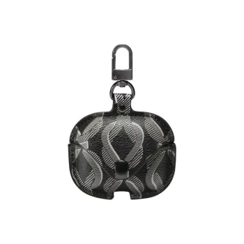 Simedin PVC Synthetic Leather Earphone Case Mini Unisex Black