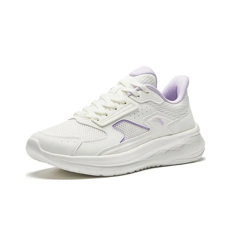 Anta Running Collection Cushioned Slip Resistant Low Top Running Shoes Women's Ivory White-1