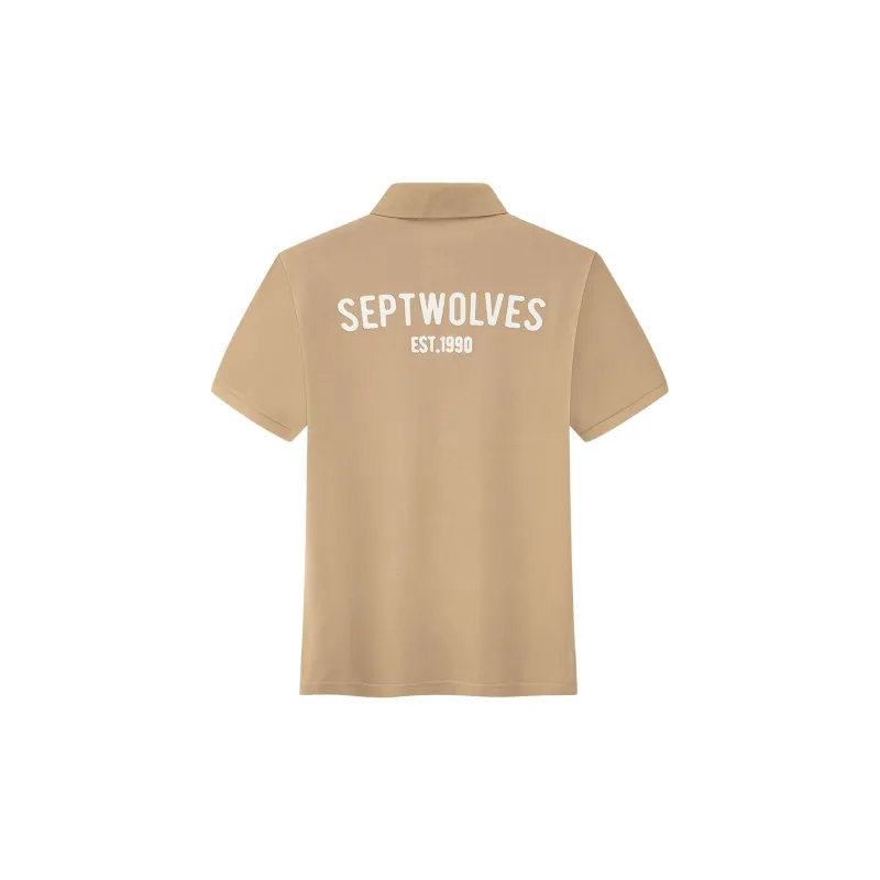 SEPTWOLVES Polo Shirt Men's Dark Apricot-1