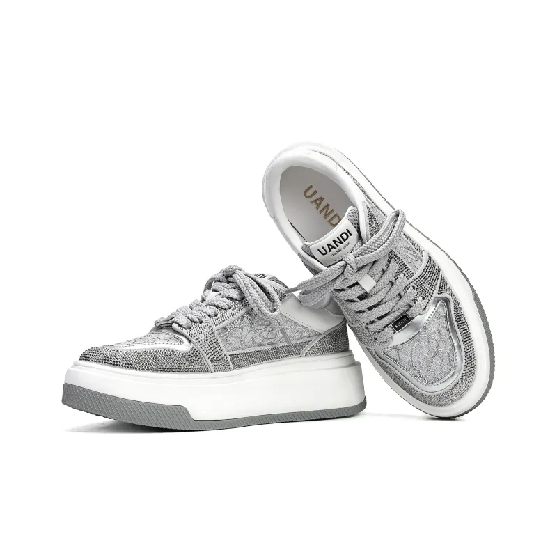 UanDi Cushioned Wear-Resistant Height Increasing Low-Top Skateboard Shoes Women's-3