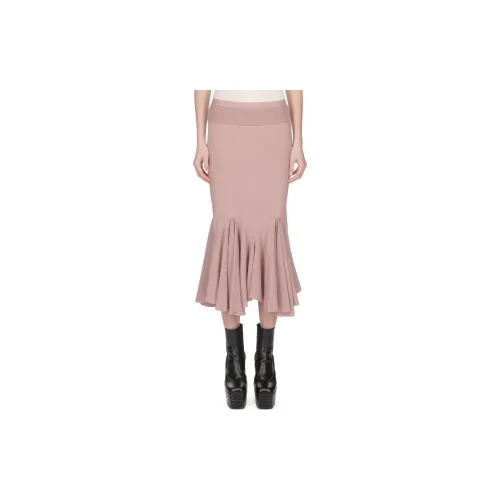 RICK OWENS Casual Long Skirts Women's Dark Pink