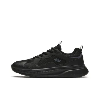 Anta Life Collection Cushioned Slip-Resistant Low-Top Casual Shoes Men's Black Gray