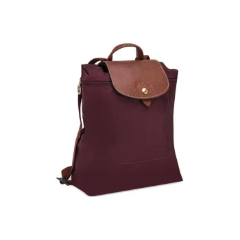 LONGCHAMP Le Pliage Polyamide Recycled Canvas Backpack Medium Size Women's Burgundy