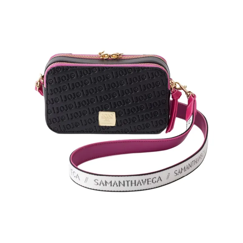 SAMANTHA THAVASA JoJo's Bizarre Adventure Gold Wind Collaboration Synthetic Leather Shoulder Bag Women's Black-2