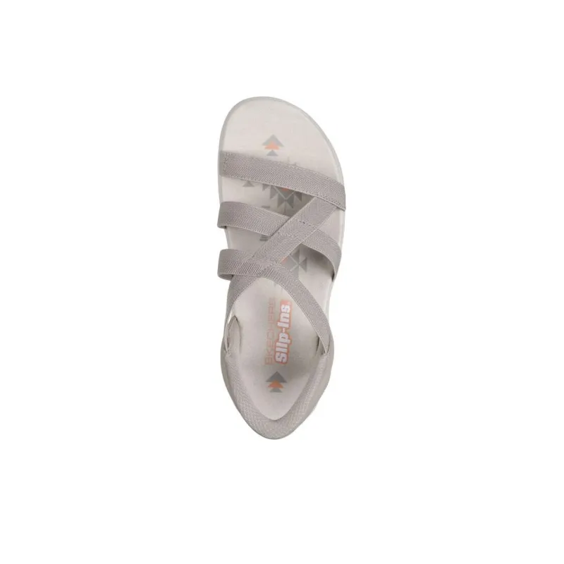 Skechers Slip Ins Beach Sandals Women's Taupe-3