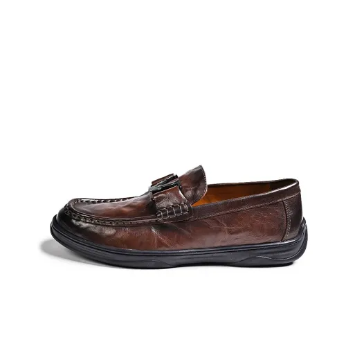 Brounvanm Men's Casual Shoes Men Low Top Coffee/Black