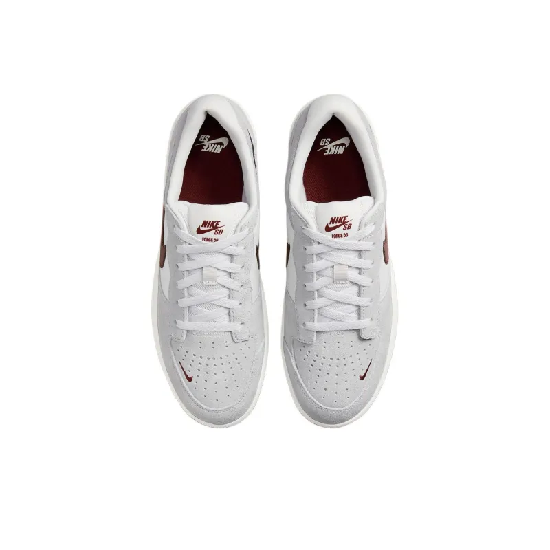 Nike Sb Force 58 Platinum Tint Dark Red-2