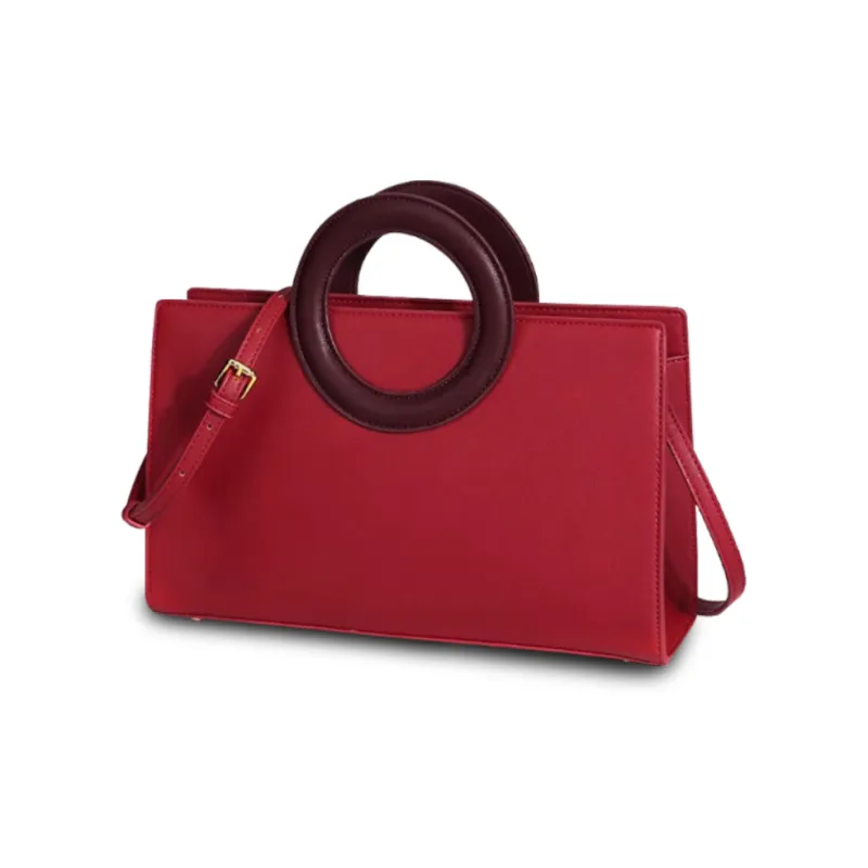 PAYOT Synthetic Leather Wedding Handbag Shoulder Bag Crossbody Bag Large Size Women's Burgundy-1
