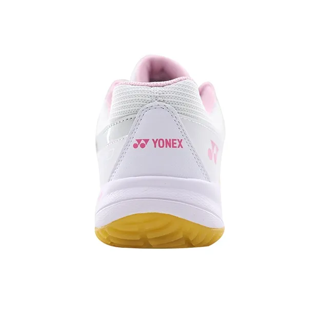 YONEX Power Cushion Coverage Breathable Wear Resistant Cushioning Low Top Badminton Shoes Women's White Pink-3