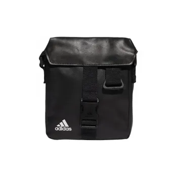 Adidas Essential Polyurethane Artificial Leather Shoulder Bag Crossbody Bag Small Size Unisex Black