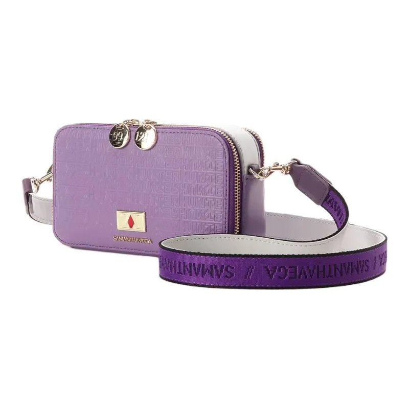 SAMANTHA THAVASA HUNTER Collaboration Synthetic Leather Crossbody Bag Shoulder Bag Women's Red Purple-1