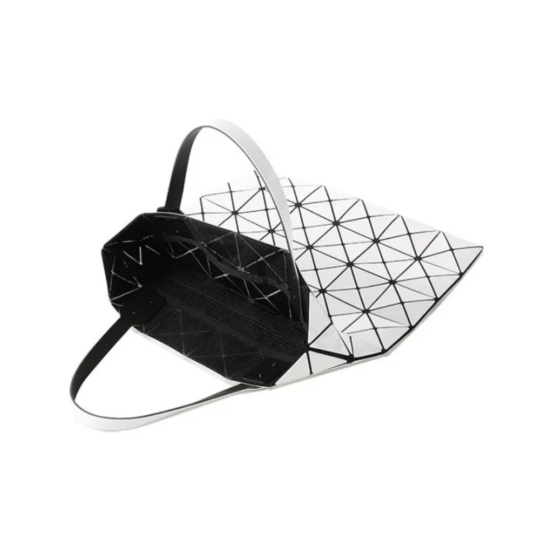 ISSEY MIYAKE LUCENT Six Grid PVC Tote Bag Handbag White-4