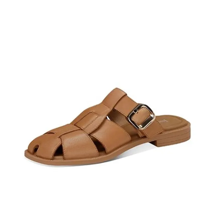 JESSICA SOPHIA Rubber Sole Slip Resistant Abrasion Resistant Wrap toe Slippers Women's-2