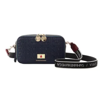 SAMANTHA THAVASA Synthetic Leather Crossbody Bag Shoulder Bag Women's Marine